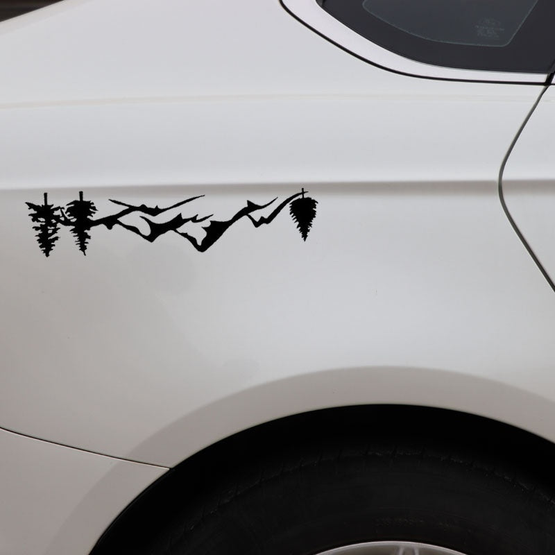 20cm*4.7cm Mountain Graphics Car Styling Accessories Vinyl Car Sticker Home Decor Art Wall Stickers