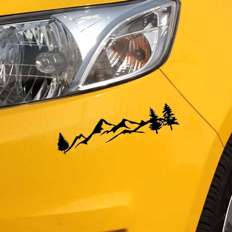 20cm*4.7cm Mountain Graphics Car Styling Accessories Vinyl Car Sticker Home Decor Art Wall Stickers
