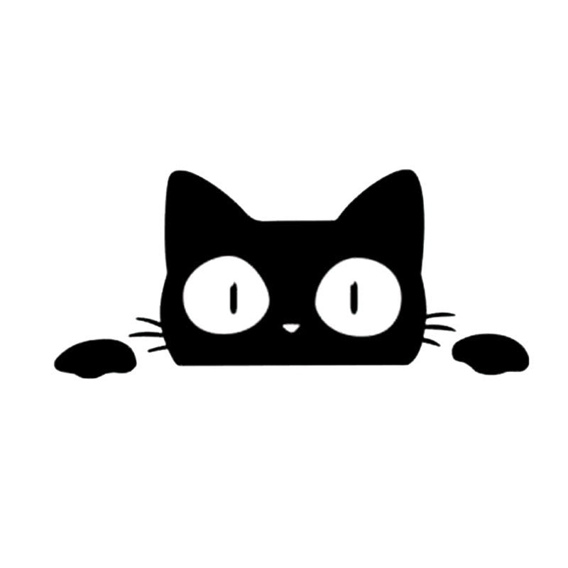 14CM*6.2CM Surprise Cat Peeking Car Sticker Vinyl Decal 6 Colors