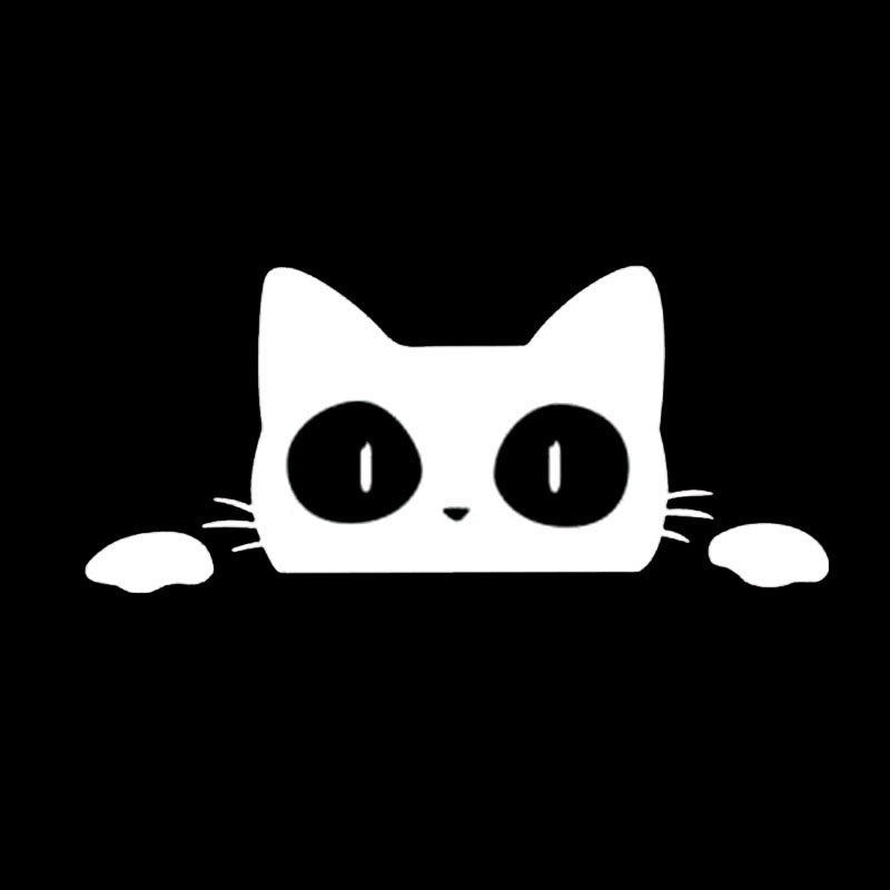 14CM*6.2CM Surprise Cat Peeking Car Sticker Vinyl Decal 6 Colors