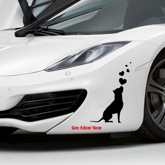 9.8cm*16cm Home Decoration Vinyl Decal Pet Dog Car Stickers Accessories 6 Colors