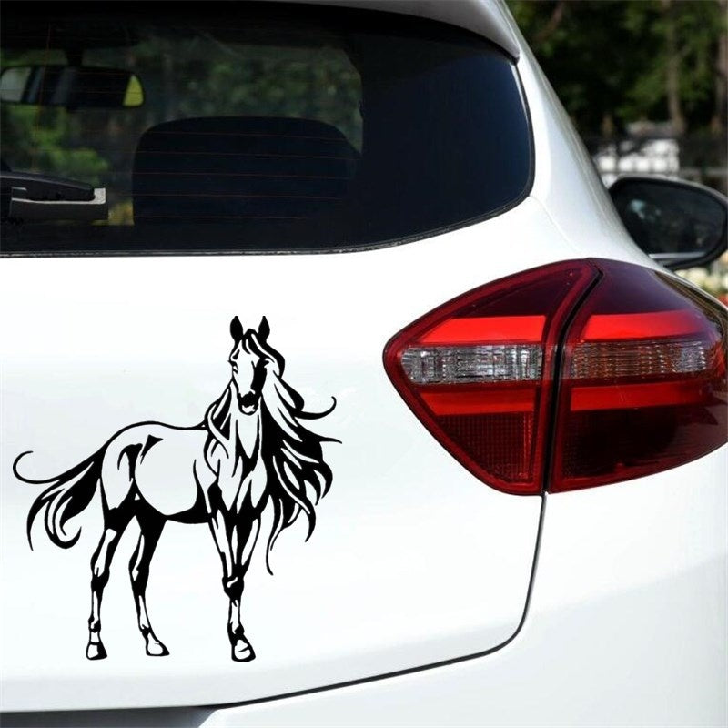 19.1*20cm Vinyl Car Styling Horse Stylish Bumper Decal Personalized Art Car Stickers 6 Colors