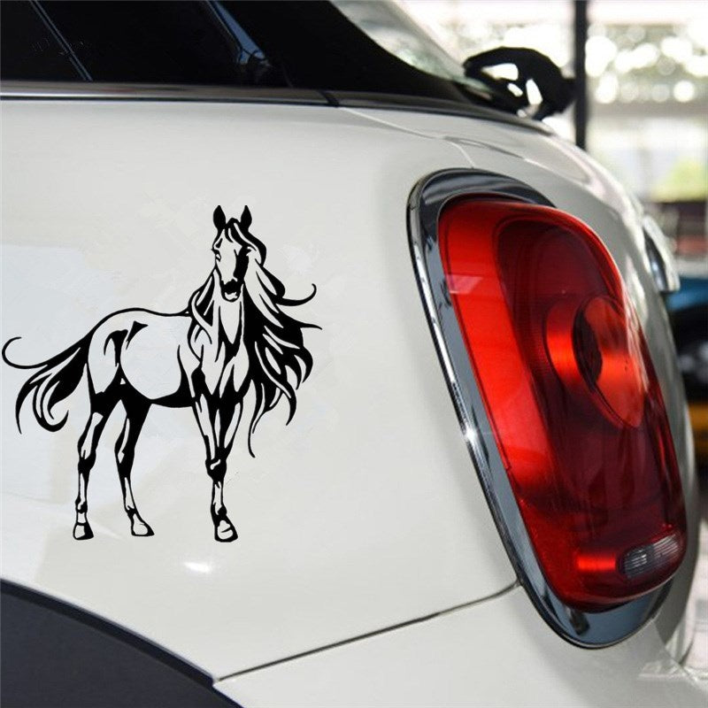 19.1*20cm Vinyl Car Styling Horse Stylish Bumper Decal Personalized Art Car Stickers 6 Colors