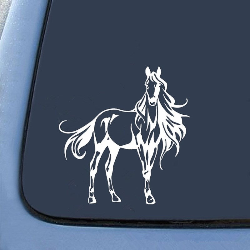 19.1*20cm Vinyl Car Styling Horse Stylish Bumper Decal Personalized Art Car Stickers 6 Colors