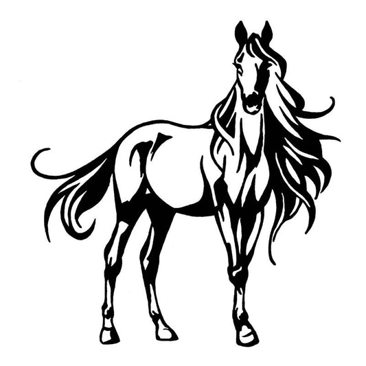 19.1*20cm Vinyl Car Styling Horse Stylish Bumper Decal Personalized Art Car Stickers 6 Colors