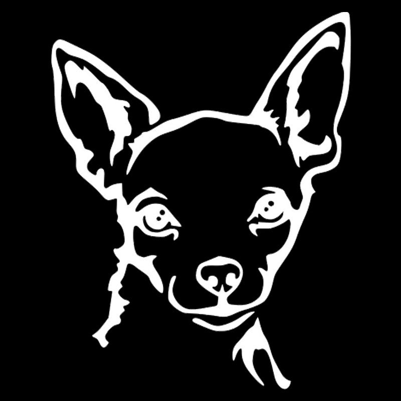 14.2*17.8CM Chihuahua Dog Vinyl Decal Car Stickers Car Styling Bumper Motorcycle Decoration