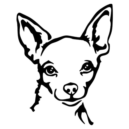 14.2*17.8CM Chihuahua Dog Vinyl Decal Car Stickers Car Styling Bumper Motorcycle Decoration