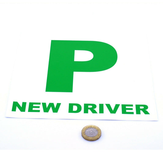 New Driver P Plate Stickers 2x Safety Car Learner Just Passed Vinyl Legal Signs