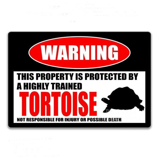 New Fashion Tortoise Sticker Funny Tortoise Warning Sign Sticker Tortoise Accessories Vinyl Decal Sticker Novelty Sticker Turtle Decor Tortoise Gift Pet Tortoise Sign Sticker
