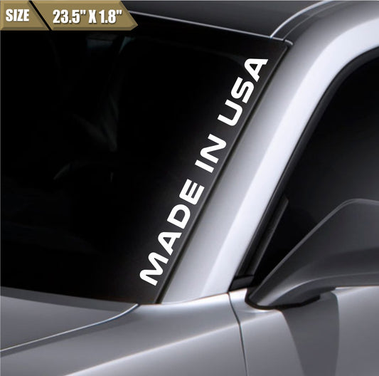 Made In USA Windshield Sticker Vinyl Window Decal Car Sticker