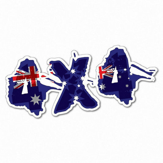 4X4 Australia Sticker Aussie Car Flag 4x4 Funny Ute