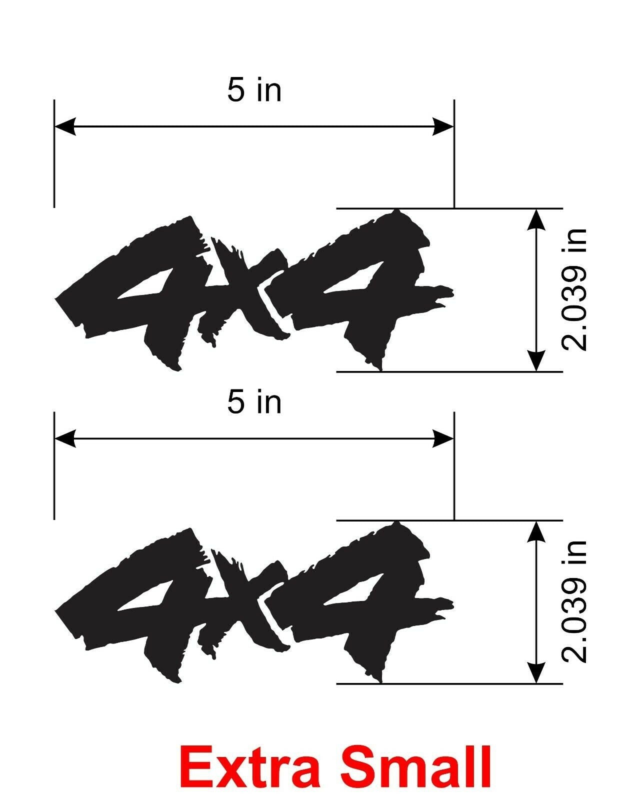 2 4X4 Vinyl Decal Stickers for Truck, SUV, or ATV