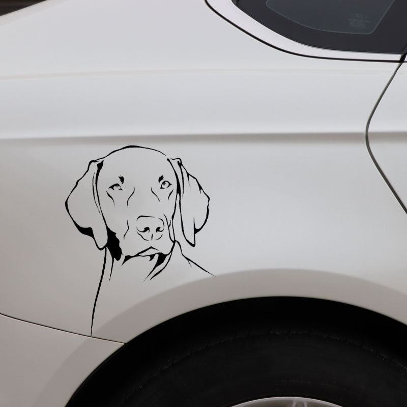 13X16.2CM Weimaraner Dog Animals Pets Vinyl Decal Car Sticker Cartoon Black/Silver C24-1119