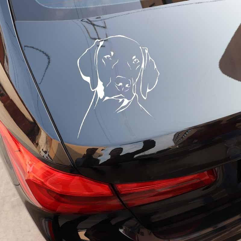 13X16.2CM Weimaraner Dog Animals Pets Vinyl Decal Car Sticker Cartoon Black/Silver C24-1119
