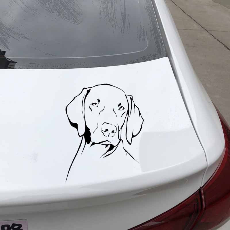 13X16.2CM Weimaraner Dog Animals Pets Vinyl Decal Car Sticker Cartoon Black/Silver C24-1119