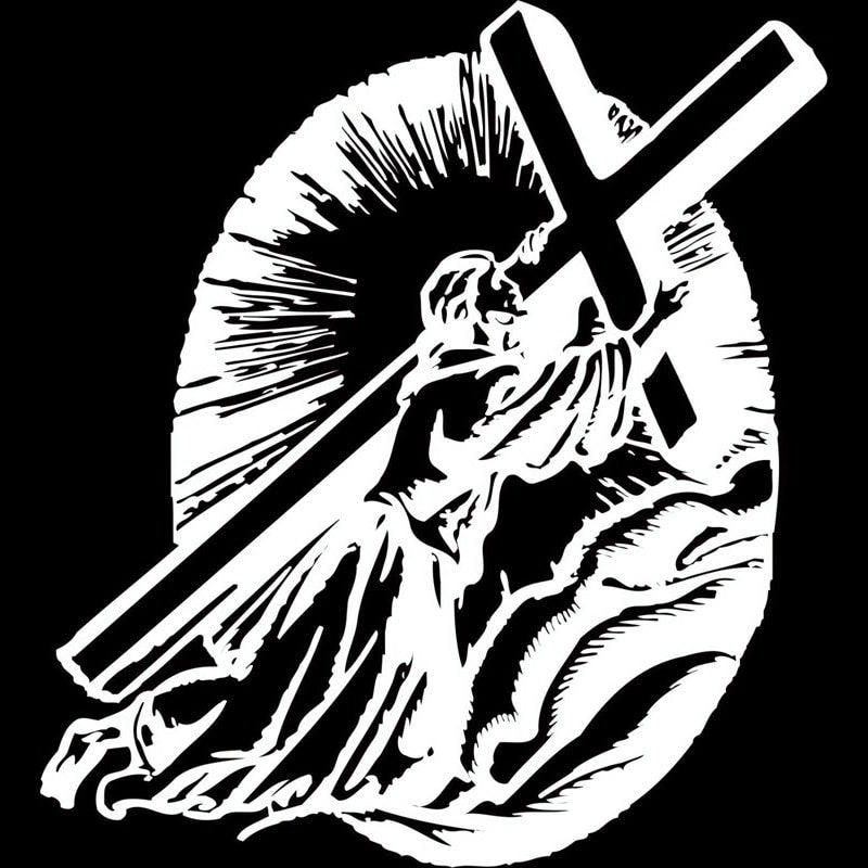 16.4cm*18cm Christian Jesus Christ Cross Creative Car-Styling Vinyl Decal Car Sticker S6-3405