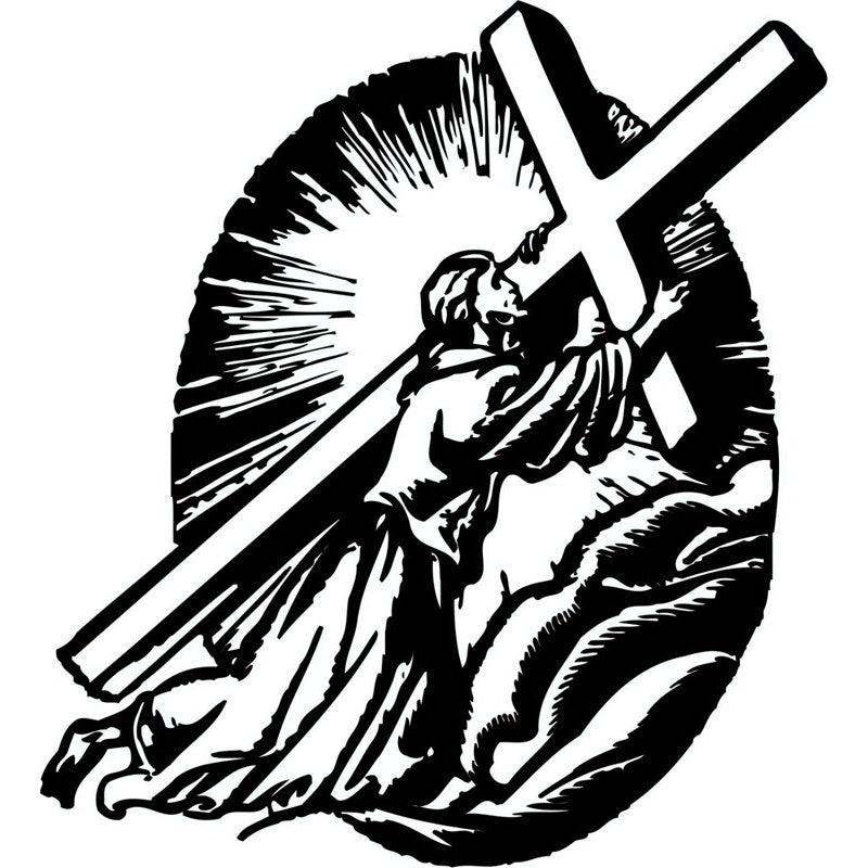 16.4cm*18cm Christian Jesus Christ Cross Creative Car-Styling Vinyl Decal Car Sticker S6-3405