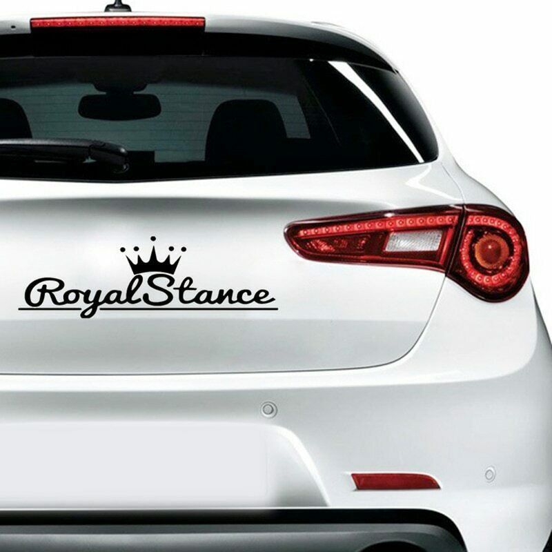 58x19cm Royal Stance Decal Car Sticker Crown JDM Vinyl  Auto Front Windshield