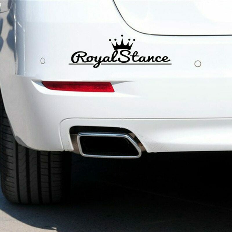 58x19cm Royal Stance Decal Car Sticker Crown JDM Vinyl  Auto Front Windshield