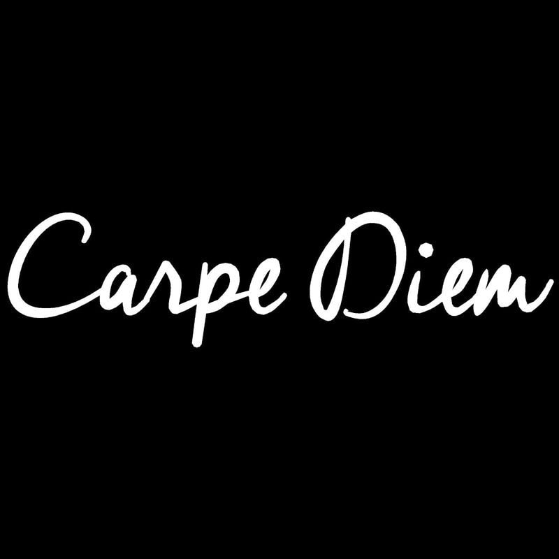 Car Sticker 20.3*5CM CARPE DIEM Fashion Car Sticker On Car Funny 3D Decal Motorcycle Door Stickers Car Styling