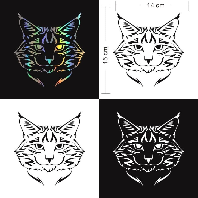 Anycuros Maine Coon Cat Breed Kitten Pet Animal Vinyl Decal Classic Cartoon Window Decoration Car Sticker 14*15CM