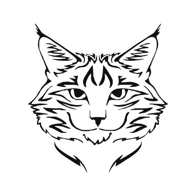 Anycuros Maine Coon Cat Breed Kitten Pet Animal Vinyl Decal Classic Cartoon Window Decoration Car Sticker 14*15CM