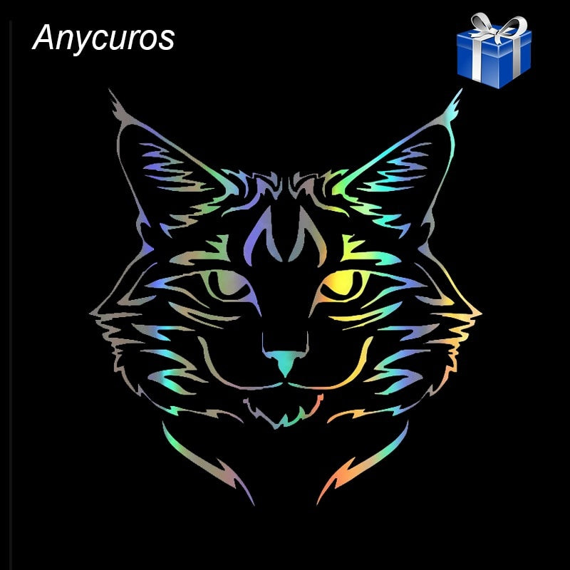 Anycuros Maine Coon Cat Breed Kitten Pet Animal Vinyl Decal Classic Cartoon Window Decoration Car Sticker 14*15CM