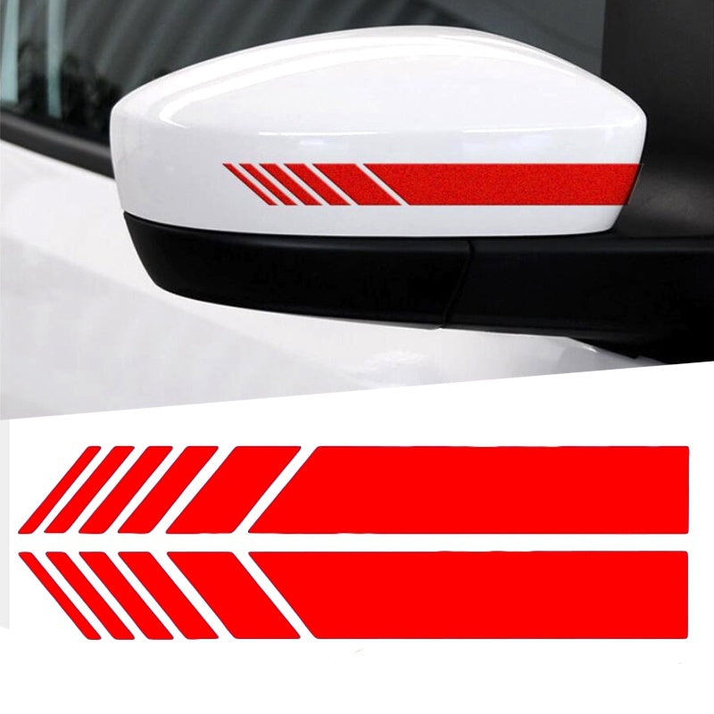 2pcs Sticker on Auto SUV Vinyl Graphic Car Sticker Rearview Mirror Side Decal Stripe DIY Car Body Decals Car Styling 15.3*2cm