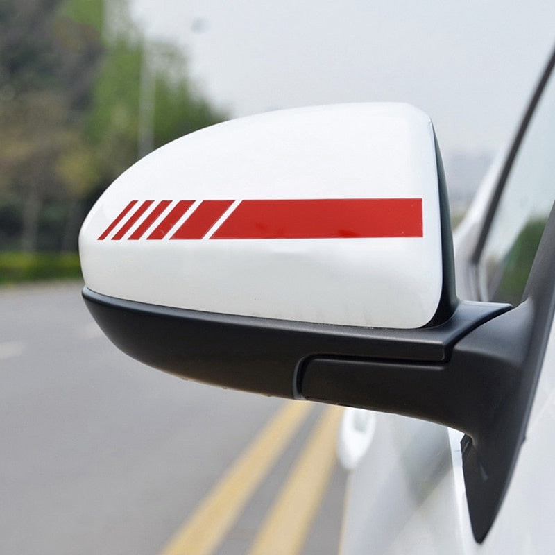 2pcs Sticker on Auto SUV Vinyl Graphic Car Sticker Rearview Mirror Side Decal Stripe DIY Car Body Decals Car Styling 15.3*2cm