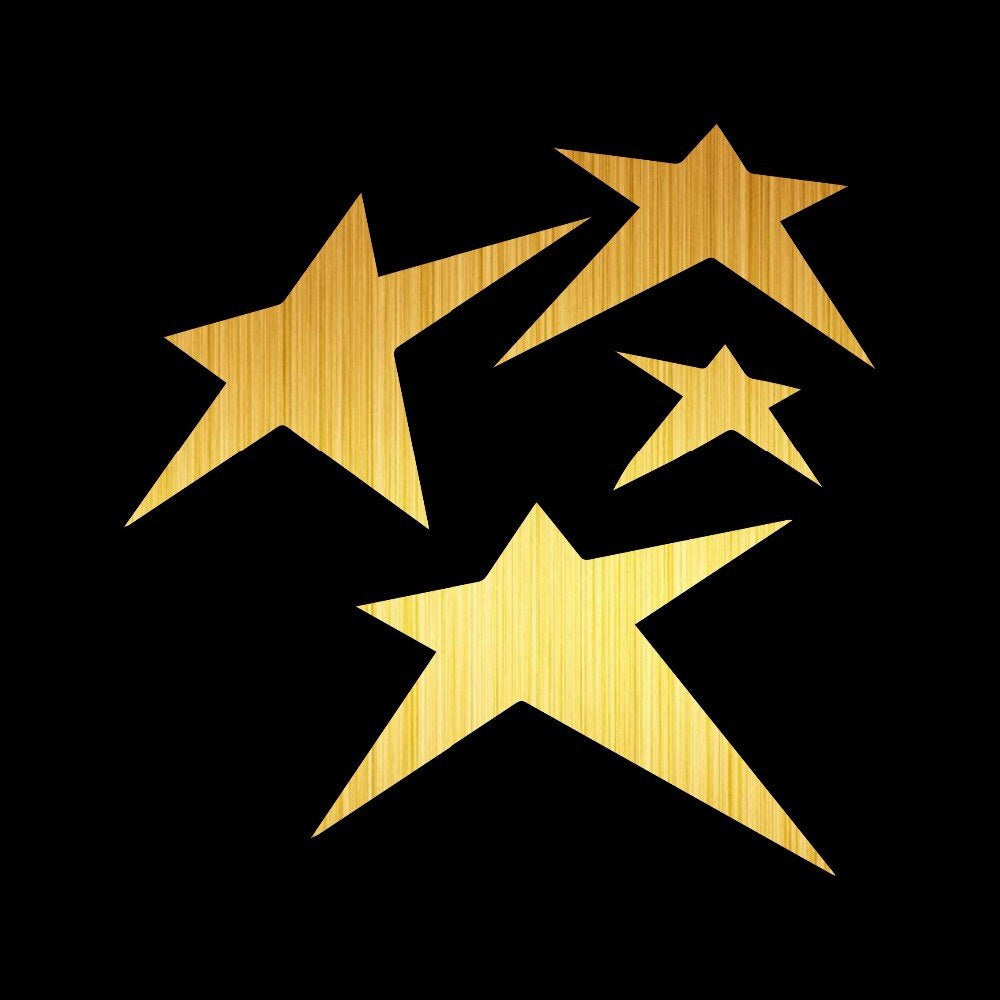 12.7cm*12.7cm 4 Stars Vector Image Car Sticker Window Glass Door Laptop Kayak Vinyl Decal Art Laptop Boat Scratches Waterproof