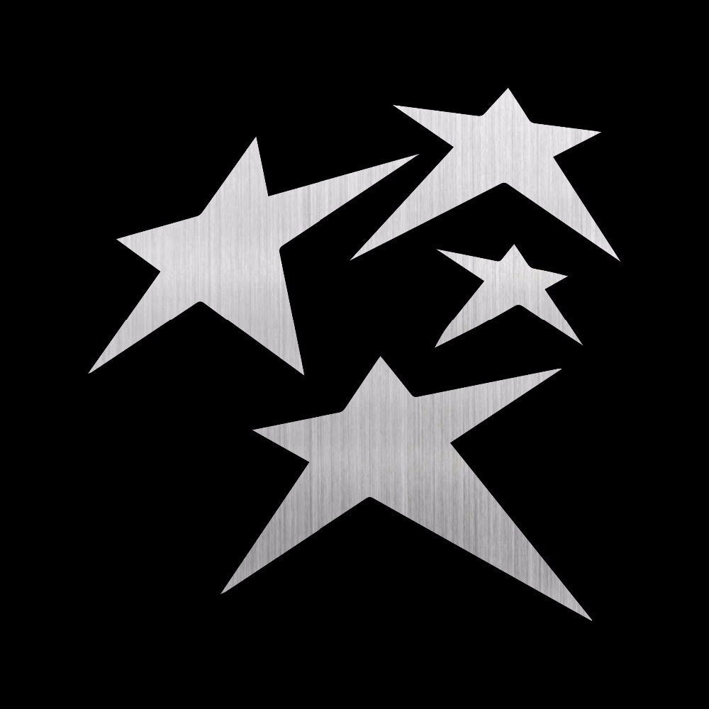 12.7cm*12.7cm 4 Stars Vector Image Car Sticker Window Glass Door Laptop Kayak Vinyl Decal Art Laptop Boat Scratches Waterproof
