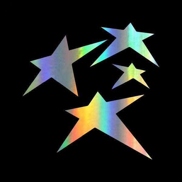 12.7cm*12.7cm 4 Stars Vector Image Car Sticker Window Glass Door Laptop Kayak Vinyl Decal Art Laptop Boat Scratches Waterproof
