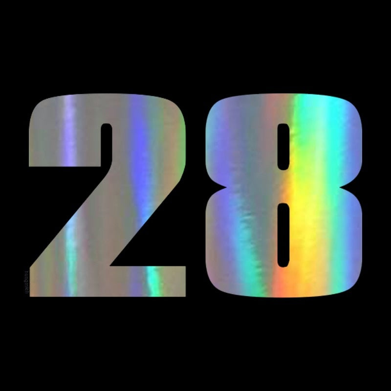 1pcs Number 8 28 22 10 45 13 Motorcycle Sticker  Car Stickers Moto Funny JDM Vinyl Auto Decal