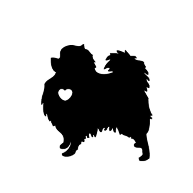 I Love My Pomeranian Dog Animal Car Stickers Waterproof Decals Car Styling Accessories Window Decor Black/Silver/Laser 14.4*12cm