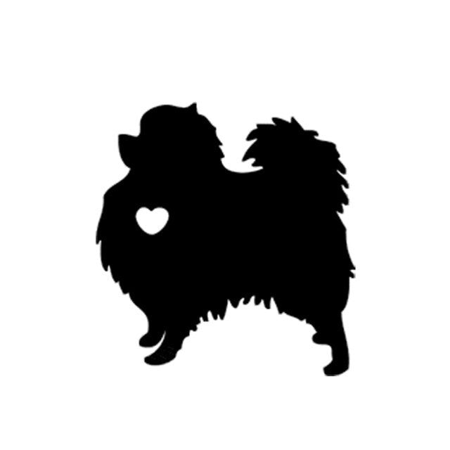 I Love My Pomeranian Dog Animal Car Stickers Waterproof Decals Car Styling Accessories Window Decor Black/Silver/Laser 14.4*12cm