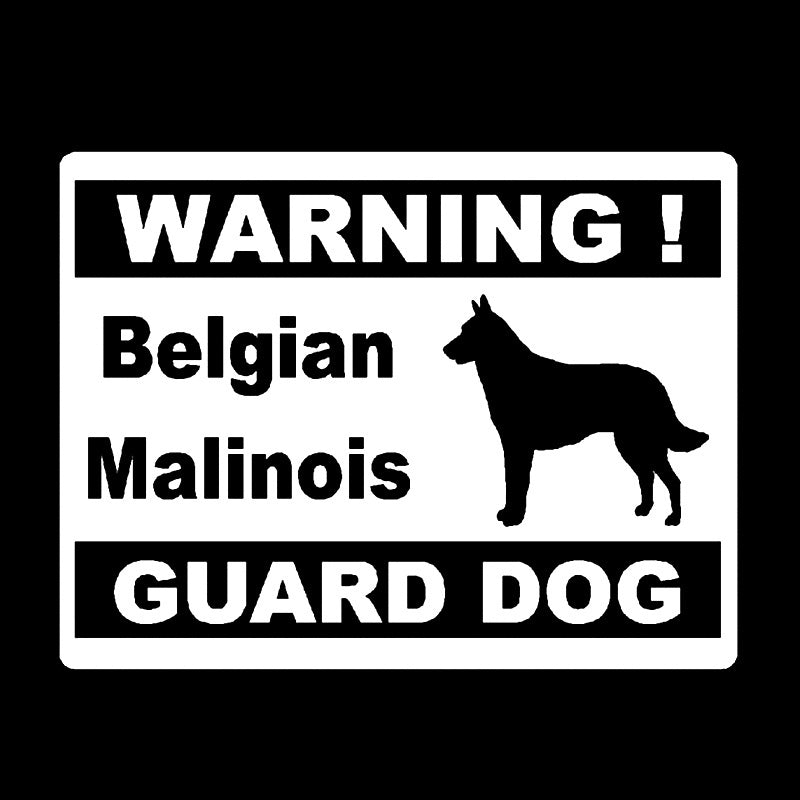 Car Styling Personality Warning Belgian Malinois Guard Dog Car Stickers Black/Sliver/laser 18cm*13.7cm