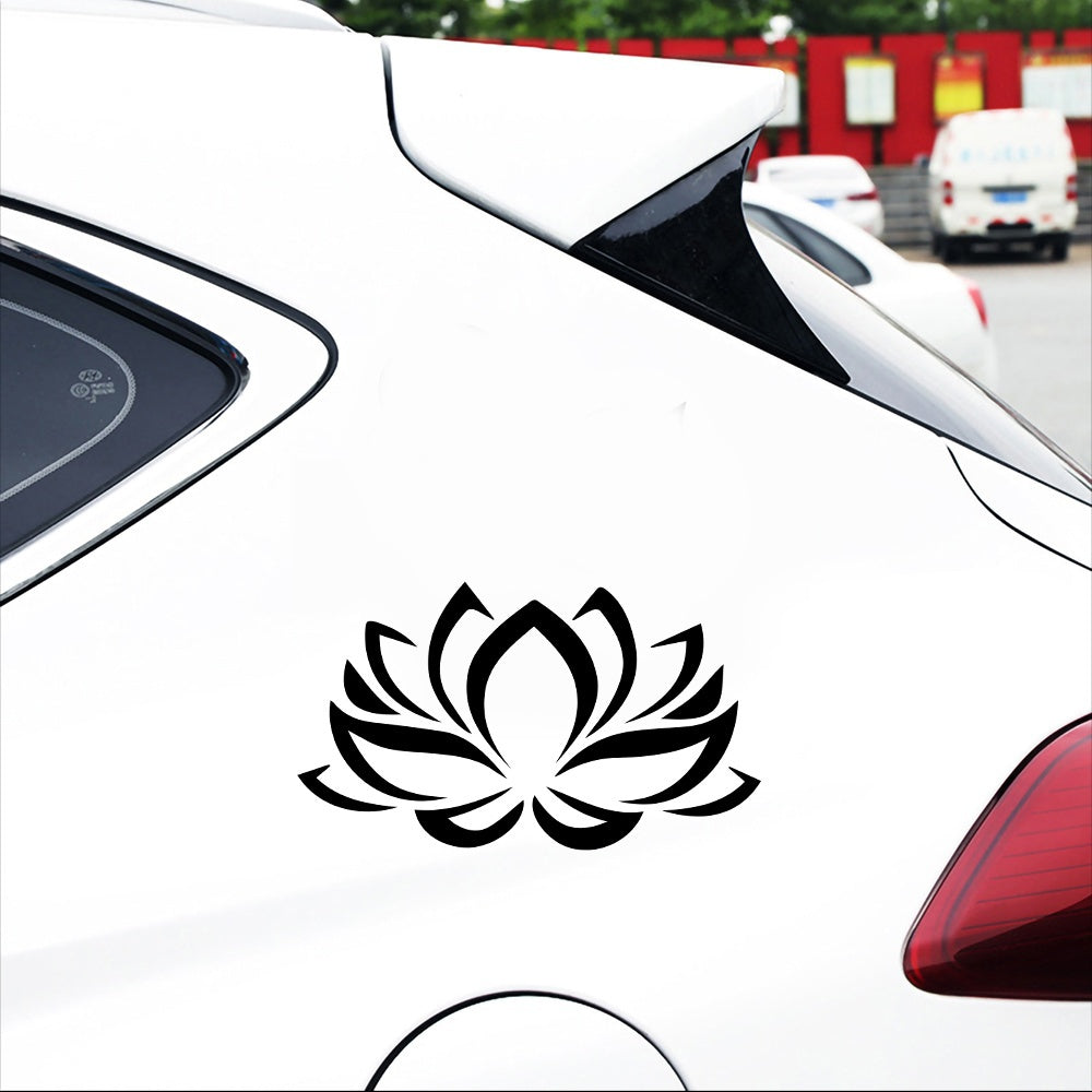 Beautiful Lotus Flower Car Styling Sticker Vinyl Car Bumper Body Window Stickers and Decals Car Decorations Accessories