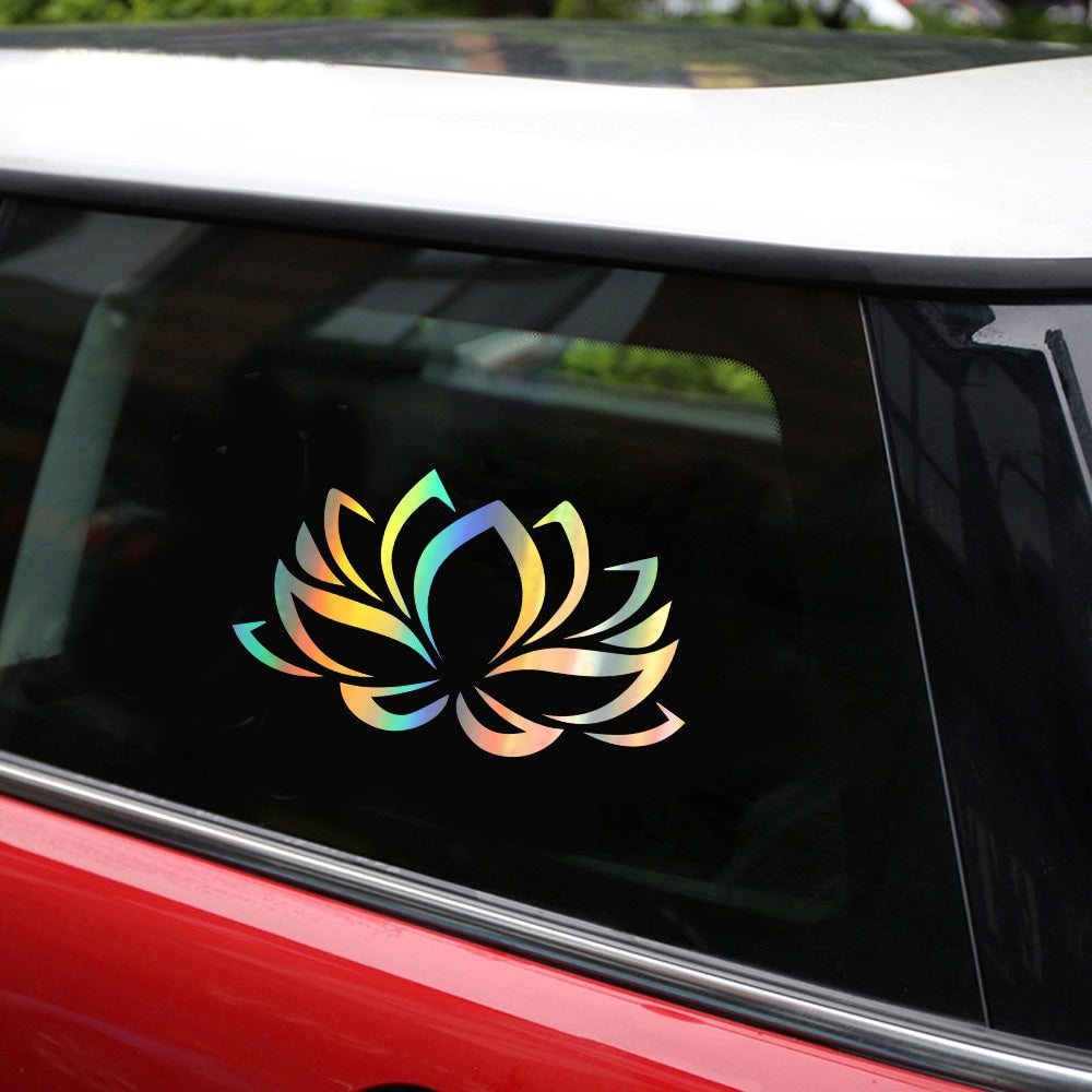 Beautiful Lotus Flower Car Styling Sticker Vinyl Car Bumper Body Window Stickers and Decals Car Decorations Accessories