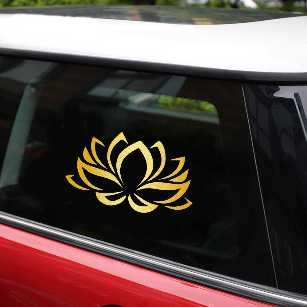 Beautiful Lotus Flower Car Styling Sticker Vinyl Car Bumper Body Window Stickers and Decals Car Decorations Accessories