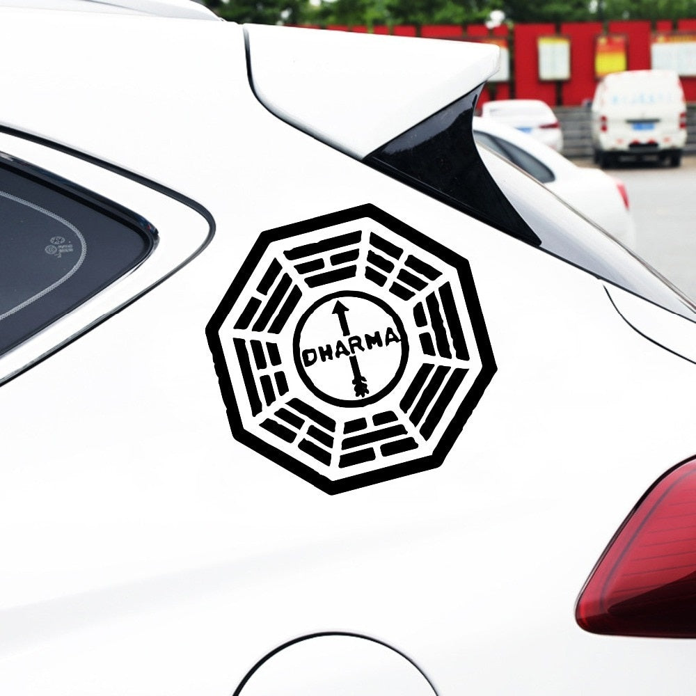 15CM*15CM Lost Dharma Initiative Personality Vinyl Car Sticker Decoration Door Body Window Decal Sticker Car Accessorie