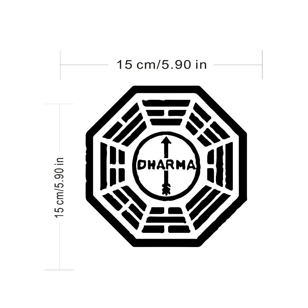 15CM*15CM Lost Dharma Initiative Personality Vinyl Car Sticker Decoration Door Body Window Decal Sticker Car Accessorie