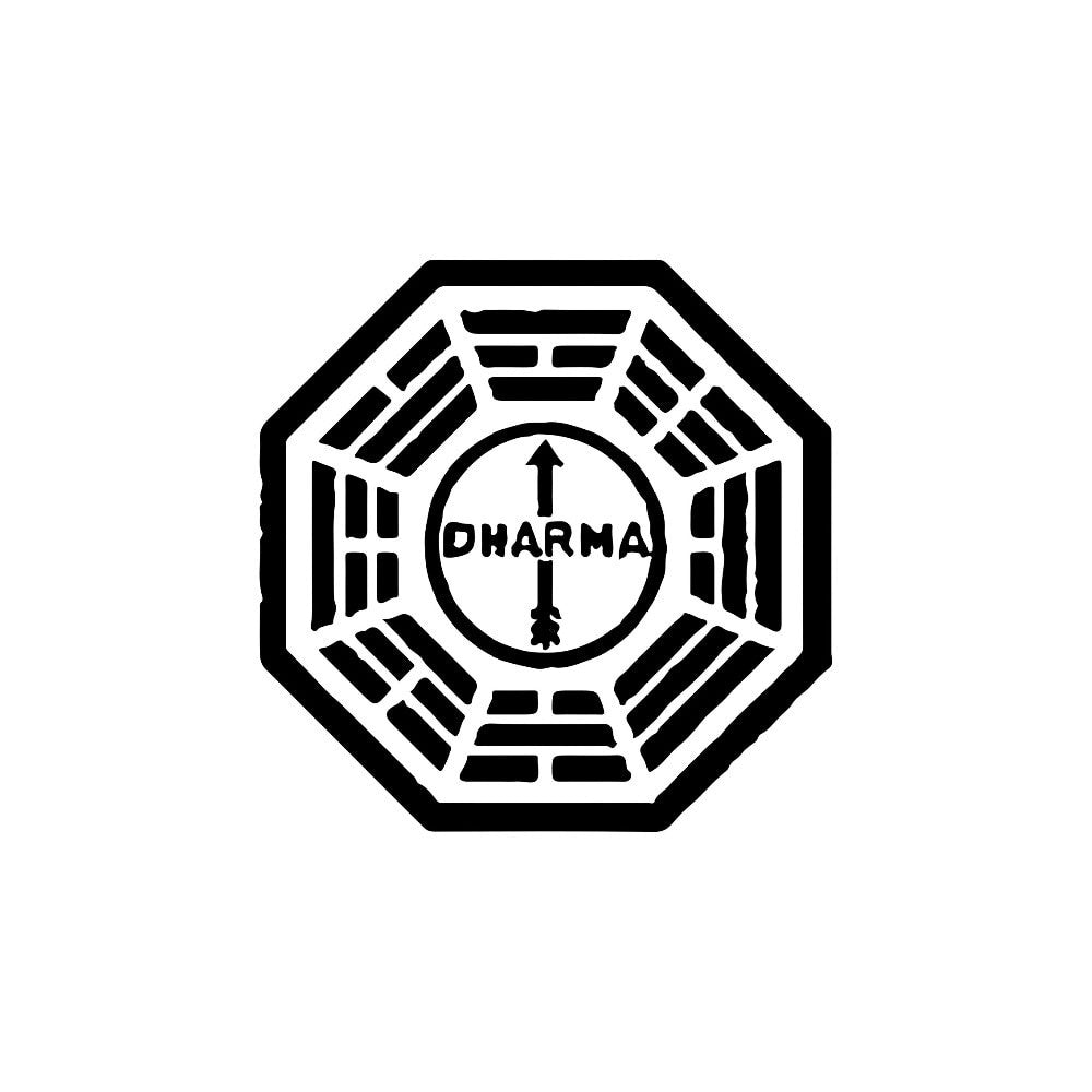 15CM*15CM Lost Dharma Initiative Personality Vinyl Car Sticker Decoration Door Body Window Decal Sticker Car Accessorie