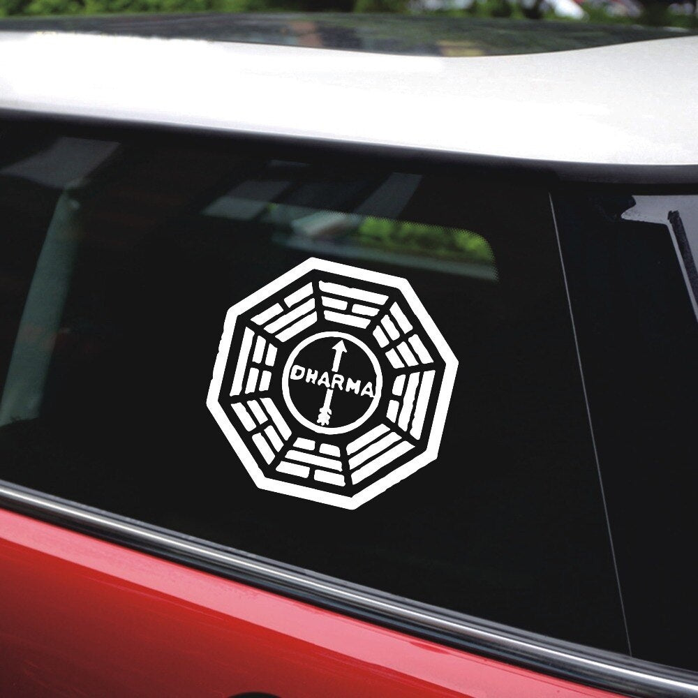 15CM*15CM Lost Dharma Initiative Personality Vinyl Car Sticker Decoration Door Body Window Decal Sticker Car Accessorie