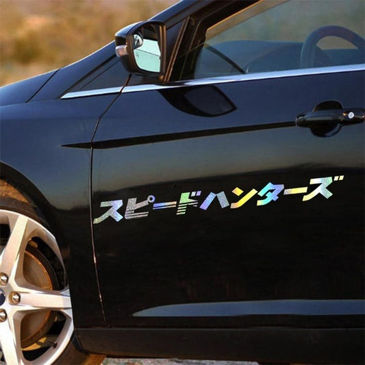 100*9.2cm Japanese JDM Car Sticker on Auto Carbon Fiber Front Wind Window Engine Hood  Decals Decor for Speedhunters