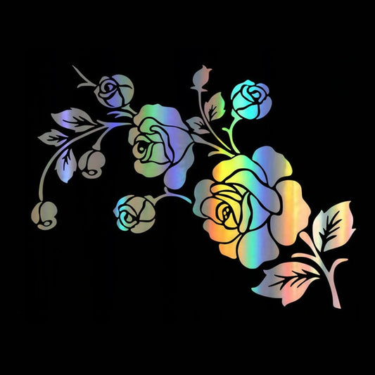 Car Sticker 3D 17.2*12.9CM Flower Fashion Decorative Bumper Funny Stickers and Decals Creative Vinyl Car Styling