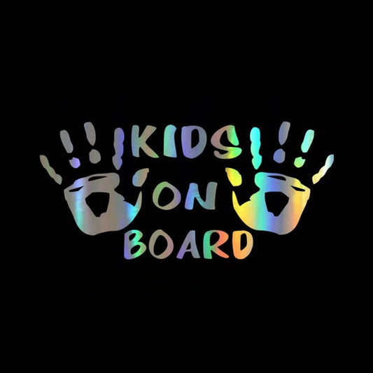 9.5*17CM KIDS ON BOARD Funny Cool Vinyl Car Stickers Decals Car Styling Car Body Window Personalized Warning Sign Car Stickers