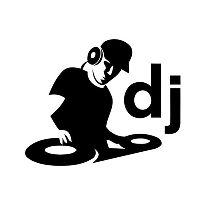 Music Club DJ  Personalized Car Stickers Motorcycle Decals Sticker On Car Laser 14*11.5CM