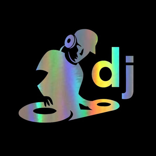 Music Club DJ  Personalized Car Stickers Motorcycle Decals Sticker On Car Laser 14*11.5CM