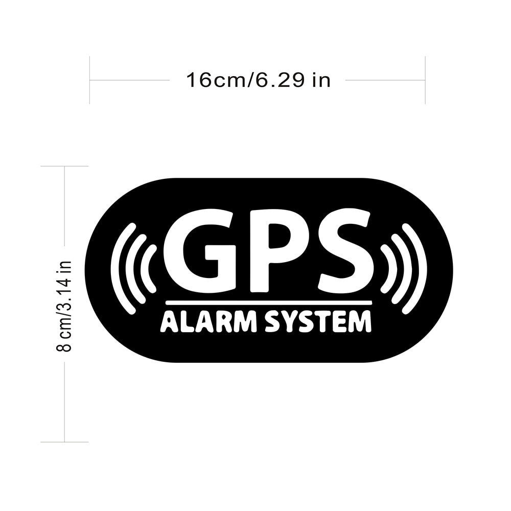 1PCS Car Sticker GPS Alarm Location Car Bumper Stickers and Decals Car Styling Decoration Door Body Window Vinyl Stickers 16*8CM