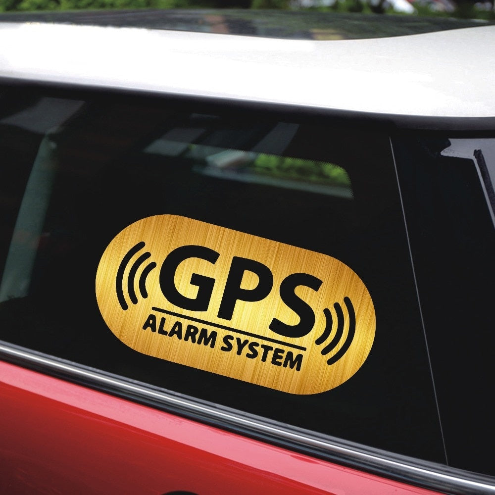1PCS Car Sticker GPS Alarm Location Car Bumper Stickers and Decals Car Styling Decoration Door Body Window Vinyl Stickers 16*8CM